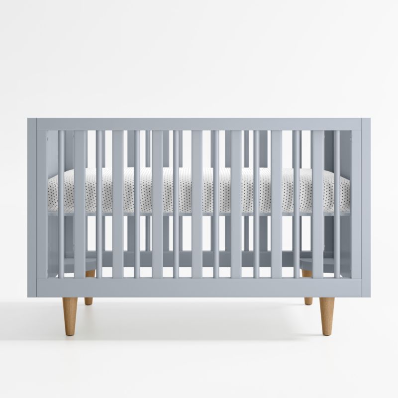 Finn Mist Blue Wood Convertible Baby Crib - image 2 of 8