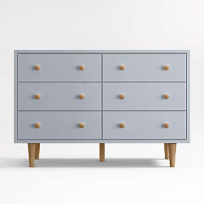 blue childrens dresser Zimtown Wood Changing Table with Drawers,Baby Dresser, Infant Diaper Station Nursery Organizer, Light Blue