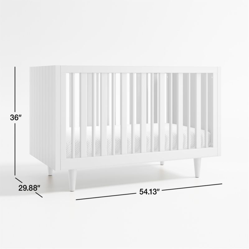 Finn Wood Convertible Baby Crib with Toddler Bed Rail