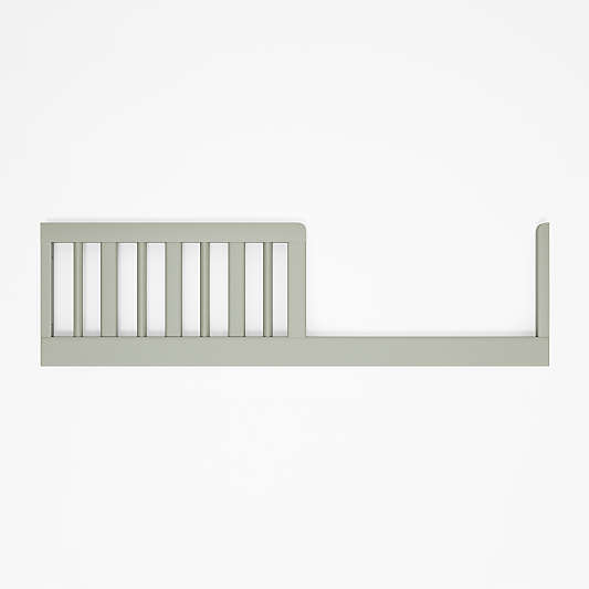 Finn Sage Green Wood Convertible Baby Crib with Toddler Bed Rail