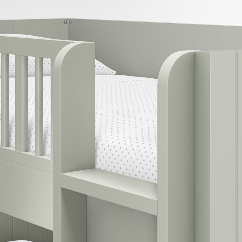 Finn Sage Green Wood Kids Bunk Bed with Sage Green Wood Ladder - image 6 of 9