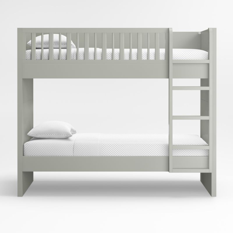 Finn Sage Green Wood Kids Bunk Bed with Sage Green Wood Ladder - image 4 of 9