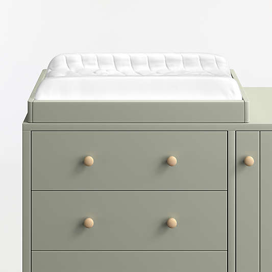 Finn Sage Green Wood Baby Changing Table Topper
