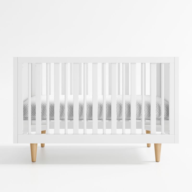 Finn Wood Convertible Baby Crib with Toddler Bed Rail