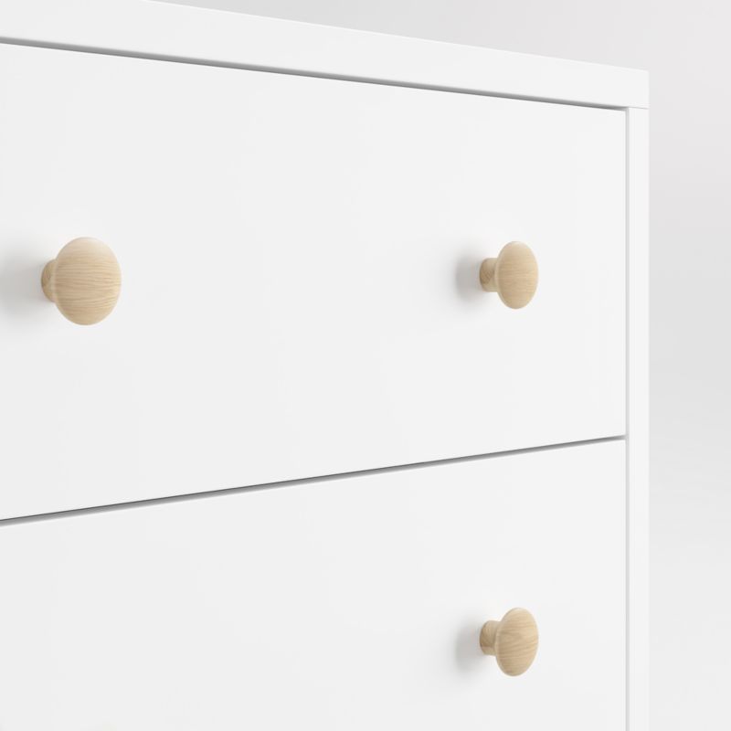 Finn White Wood Wide 6-Drawer Kids Dresser - image 6 of 7