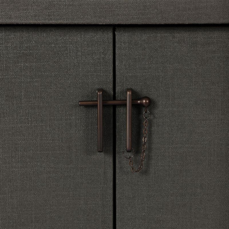 Finnegan 80" Dark Green Linen Wood Media Console - image 5 of 8