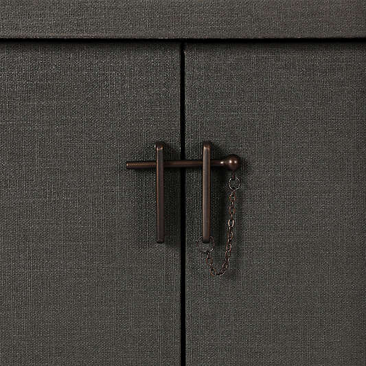 Finnegan 80" Dark Green Linen Wood Media Console