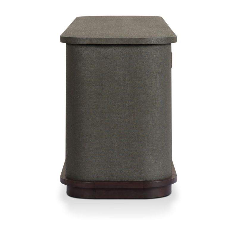 Finnegan 80" Dark Green Linen Wood Media Console - image 3 of 8