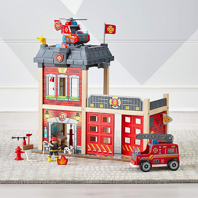 hape firehouse play set