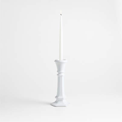 Firenze 12" White Ceramic Taper/Votive Candle Holder