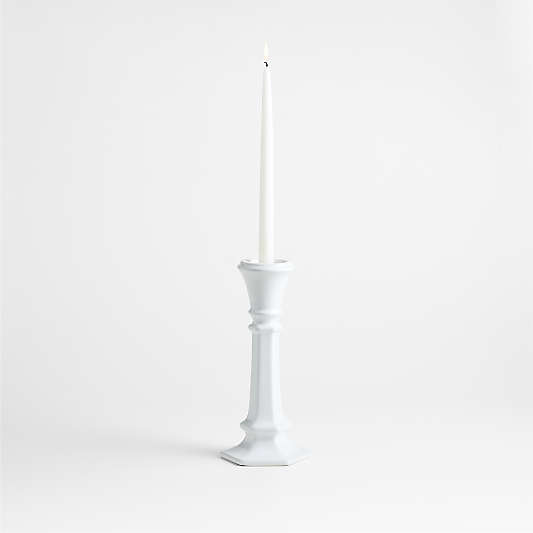 Firenze 12" White Ceramic Taper/Votive Candle Holder