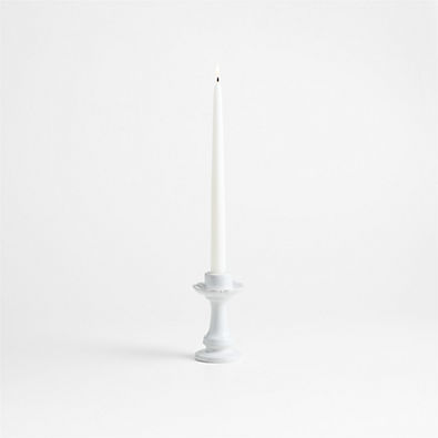 View Firenze 5" White Ceramic Taper Candle Holder details