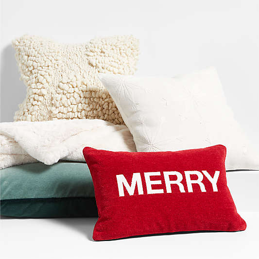 "Merry" Throw Pillow Arrangement