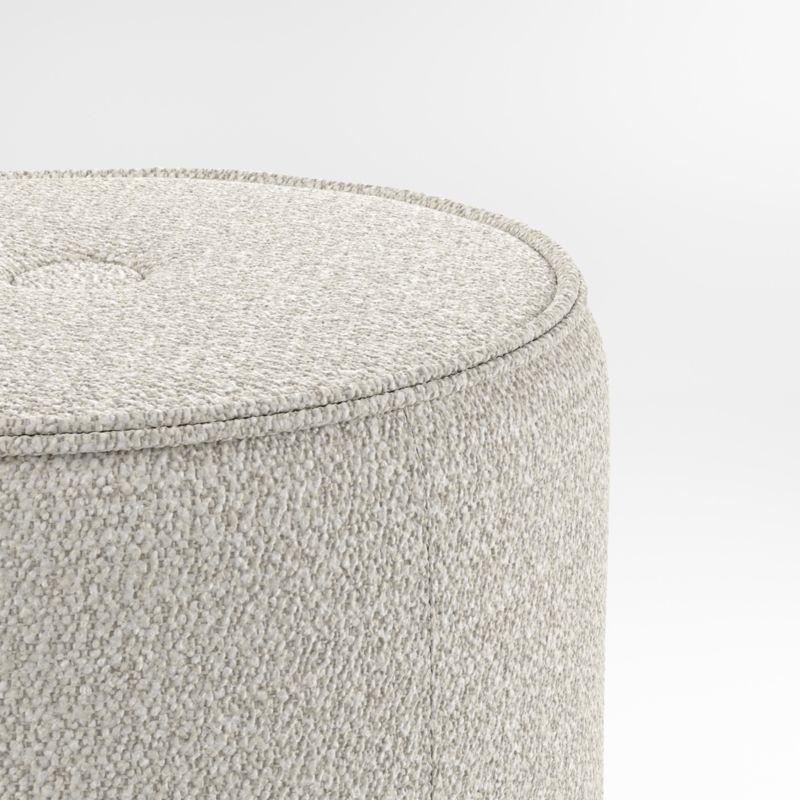 Fireside Small Round Upholstered Ottoman - image 2 of 4