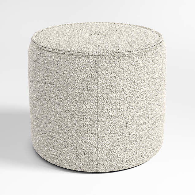 Borrego Small Round Ottoman + Reviews | Crate & Barrel