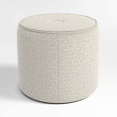 Borrego Small Round Ottoman | Crate & Barrel Canada