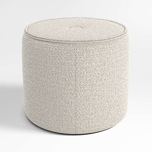 Fireside Small Round Upholstered Ottoman