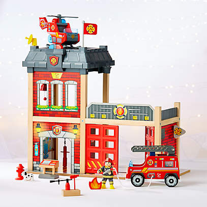 hape firehouse play set