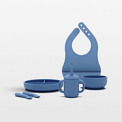 View Lalo Blueberry Blue First Bite Full Baby Feeding Set details