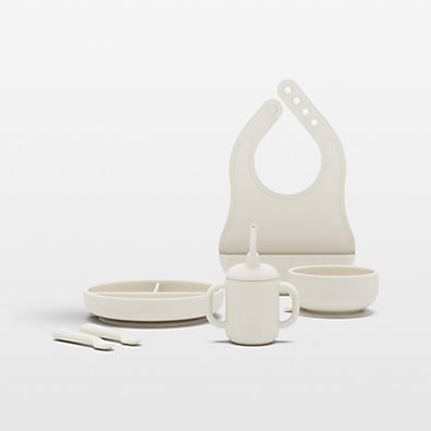 View Lalo Oatmeal White First Bite Full Baby Feeding Set details
