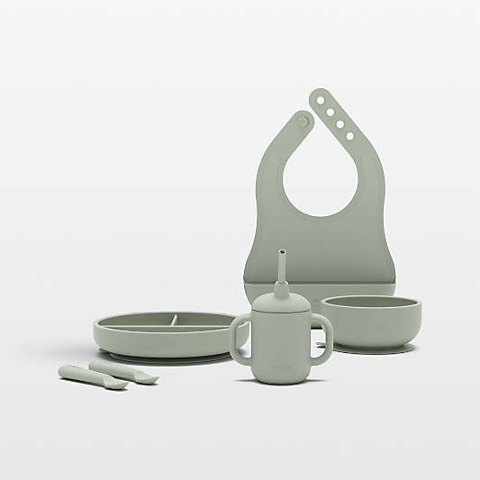 Lalo Sage Green First Bite Full Baby Feeding Set