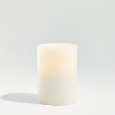 View Warm White Flameless 3"x4" Wax Pillar Candle details