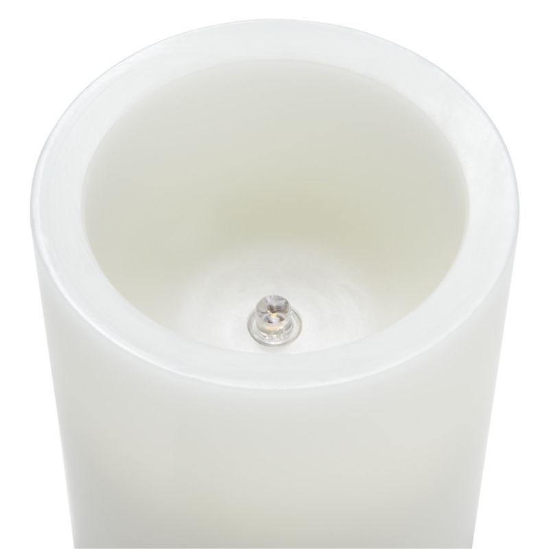 Warm White Flameless 3"x6" Wax Pillar Candle