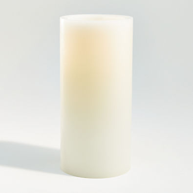 View Warm White Flameless 4"x8" Wax Pillar Candle details