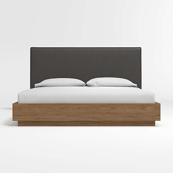 Leather Beds Crate And Barrel, Leather Bed Frame And Headboard
