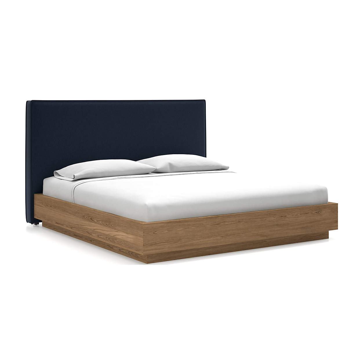 Flange King Headboard with Batten PlinthBase Bed Sapphire Crate & Barrel