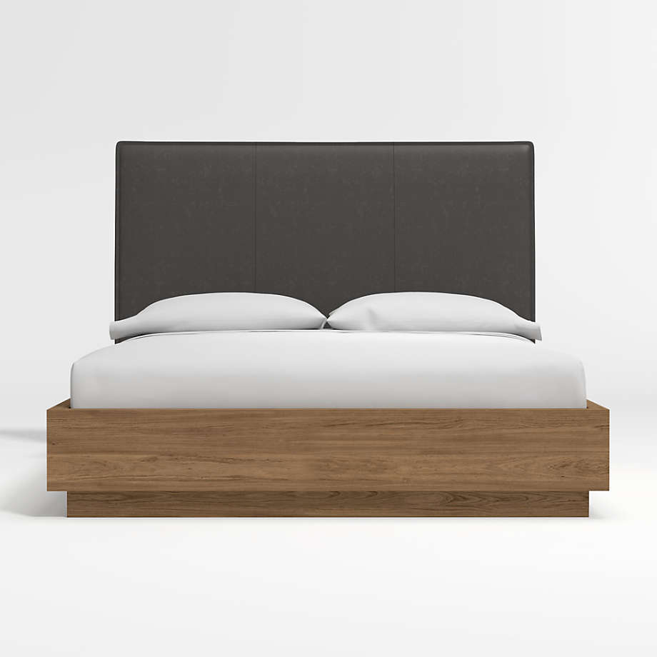 Flange Queen Headboard with Batten PlinthBase Bed Crate & Barrel