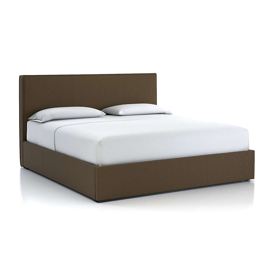 Flange King Bed Bark Crate & Barrel