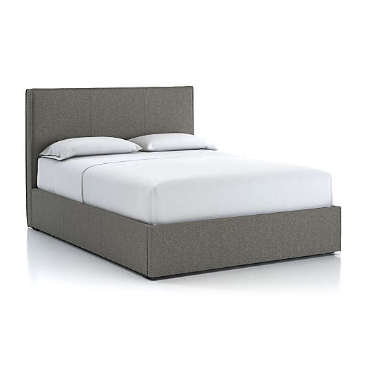 Flange Queen Bed Grey