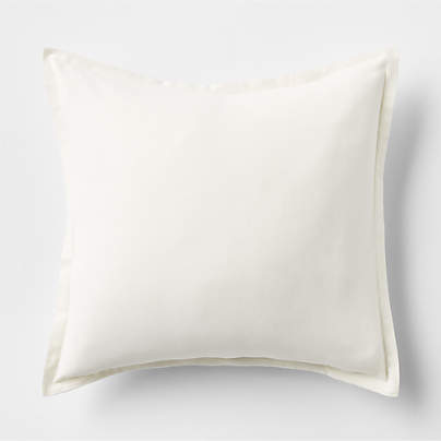 Cozysoft Organic Flannel Arctic Ivory Euro Pillow Sham