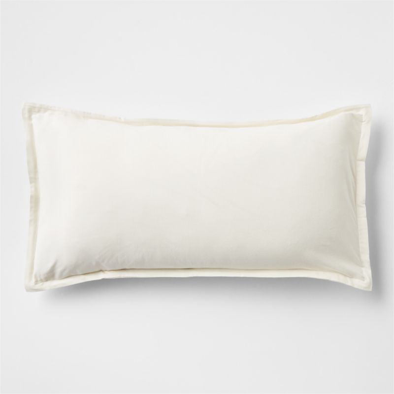 Viewing product image Cozysoft Organic Flannel Arctic Ivory King Pillow Sham - image 1 of 4