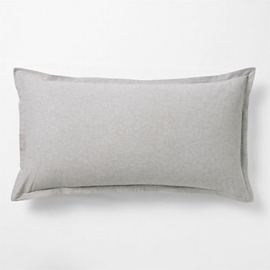 View Cozysoft Organic Flannel Grey King Bed Pillow Sham details