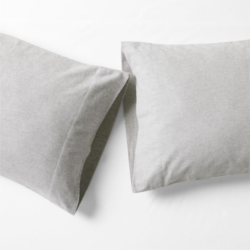 Cozysoft Organic Flannel Grey Stripe Full Bed Sheet Set