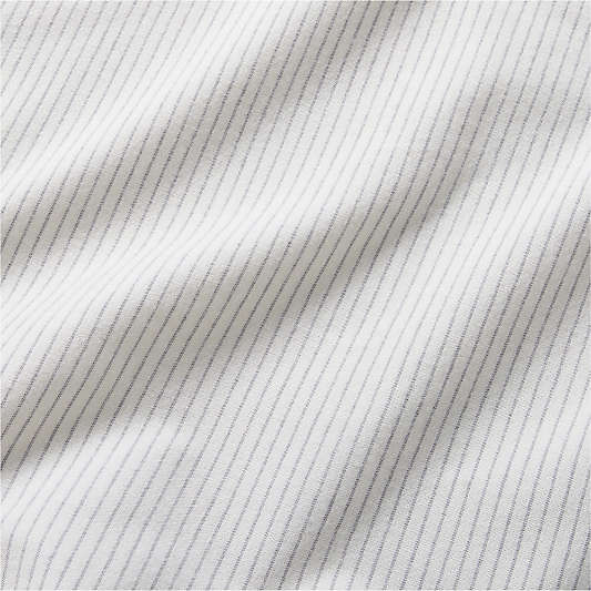 Organic Stripe Flannel Grey Pillowcases, Set of 2