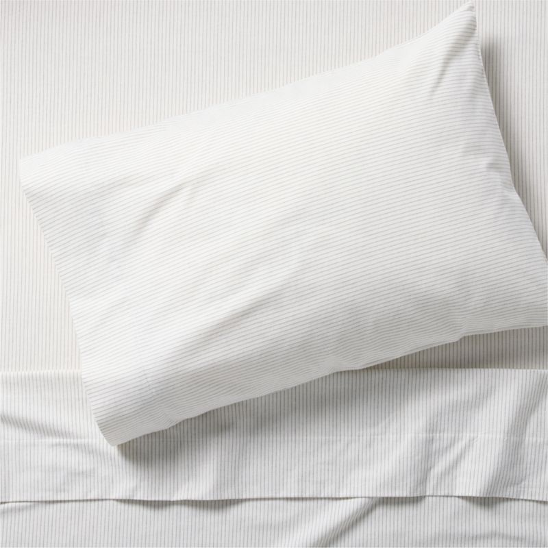 Cozysoft Organic Flannel Grey Stripe Twin/Twin XL Bed Sheet Set
