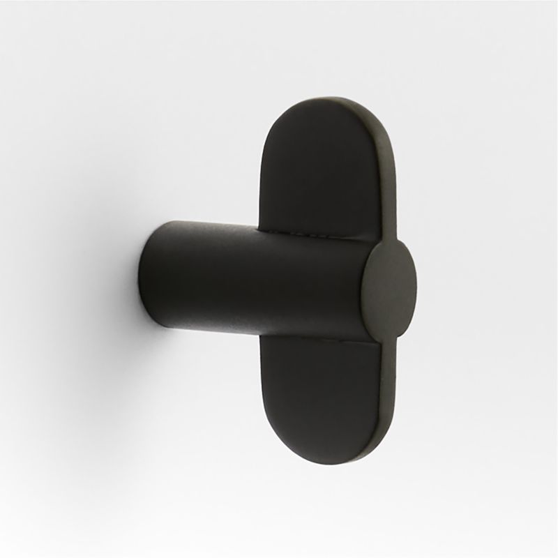 Flat Bar Matte Black Cabinet Knob