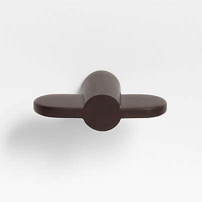 Flat Bar Matte Black Cabinet Knob