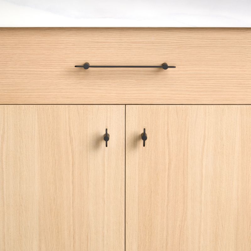 Flat 4" Matte Black Cabinet Drawer Bar Pull - image 2 of 4