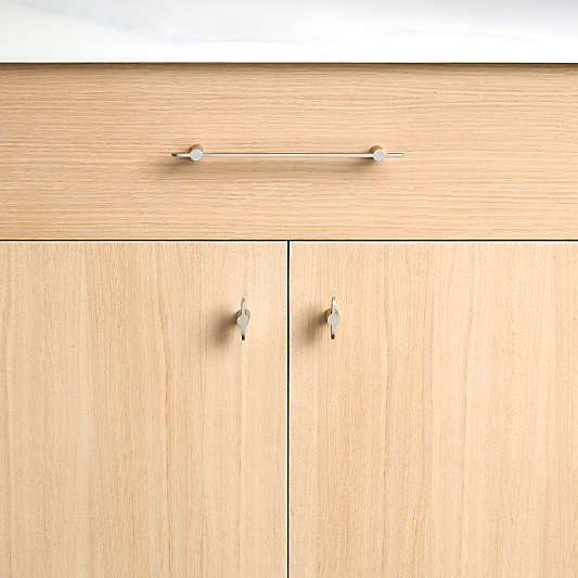 Flat Brushed Nickel Cabinet Drawer Bar Pulls