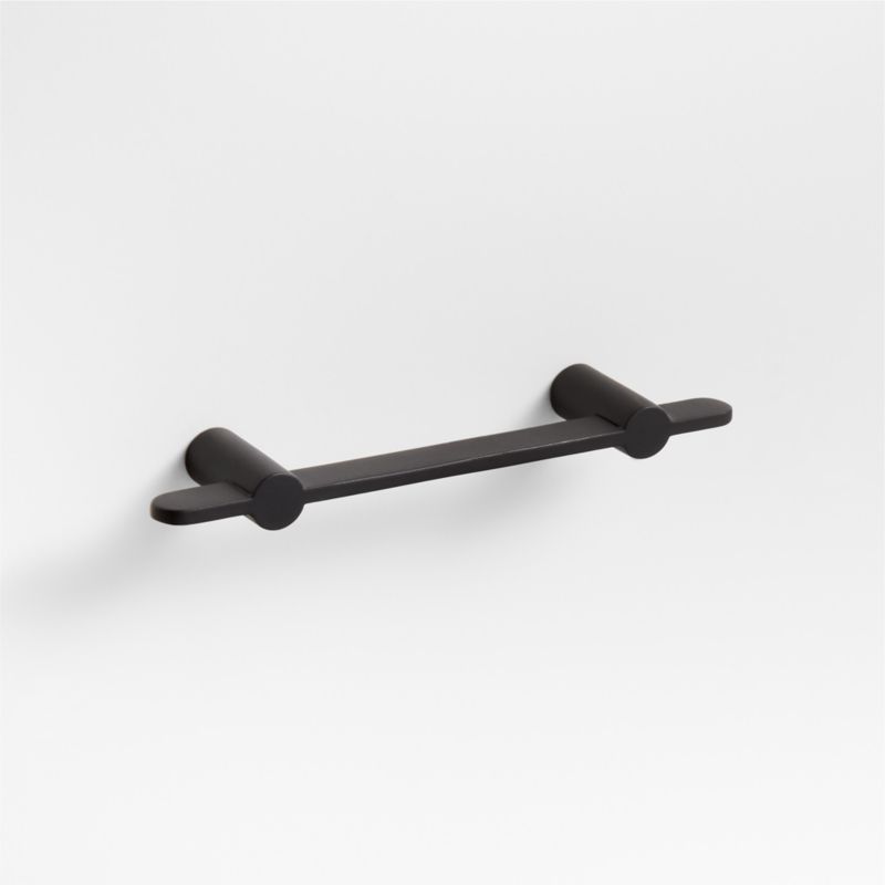 Flat 3" Matte Black Cabinet Drawer Bar Pull