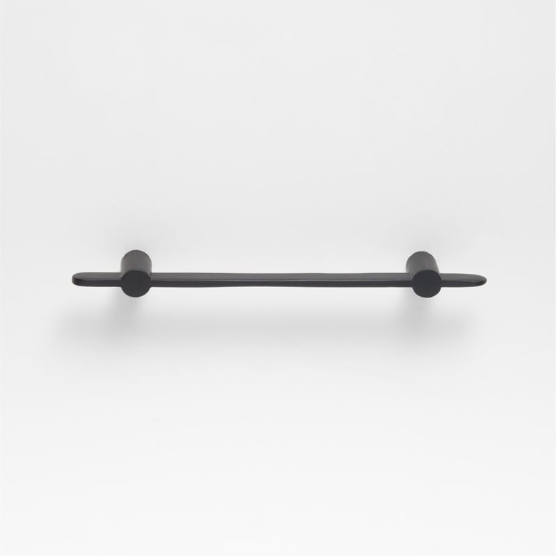 Flat 4" Matte Black Cabinet Drawer Bar Pull