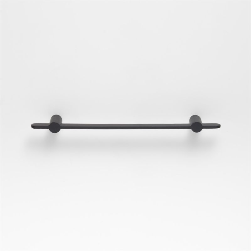 Flat 5" Matte Black Cabinet Drawer Bar Pull