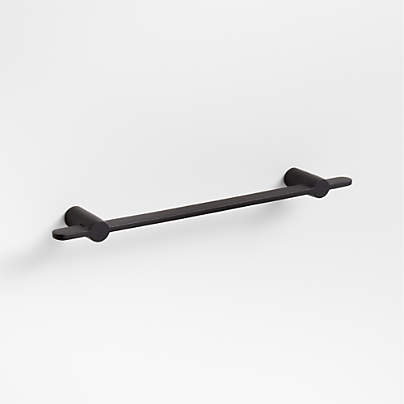 Flat 5" Matte Black Cabinet Drawer Bar Pull