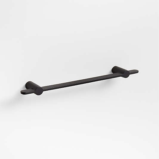 Flat 5" Matte Black Cabinet Drawer Bar Pull