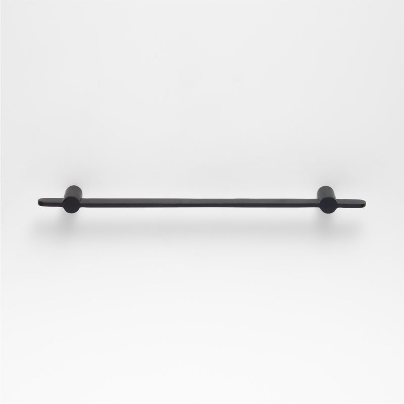 Flat 6" Matte Black Cabinet Drawer Bar Pull