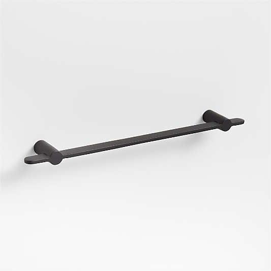 Flat 6" Matte Black Cabinet Drawer Bar Pull